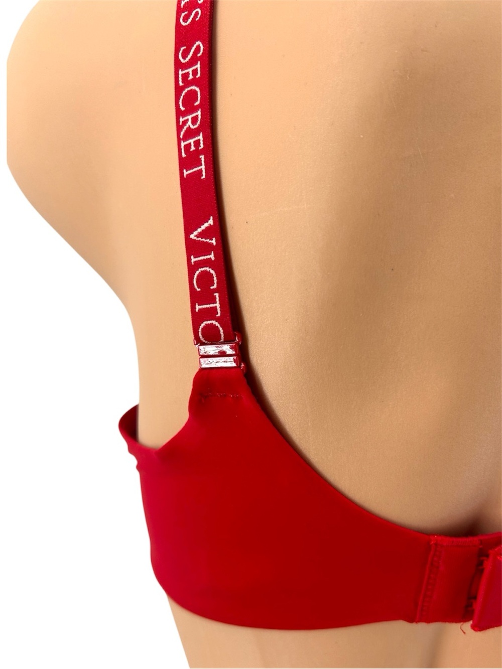 NEW Victoria’s Secret Red Logo Strap T-Shirt Push-Up Full Coverage Bra Size 38C - Picture 7 of 12